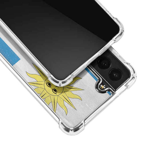 Uraguay Flag Distressed Galaxy S22 Plus Clear Case